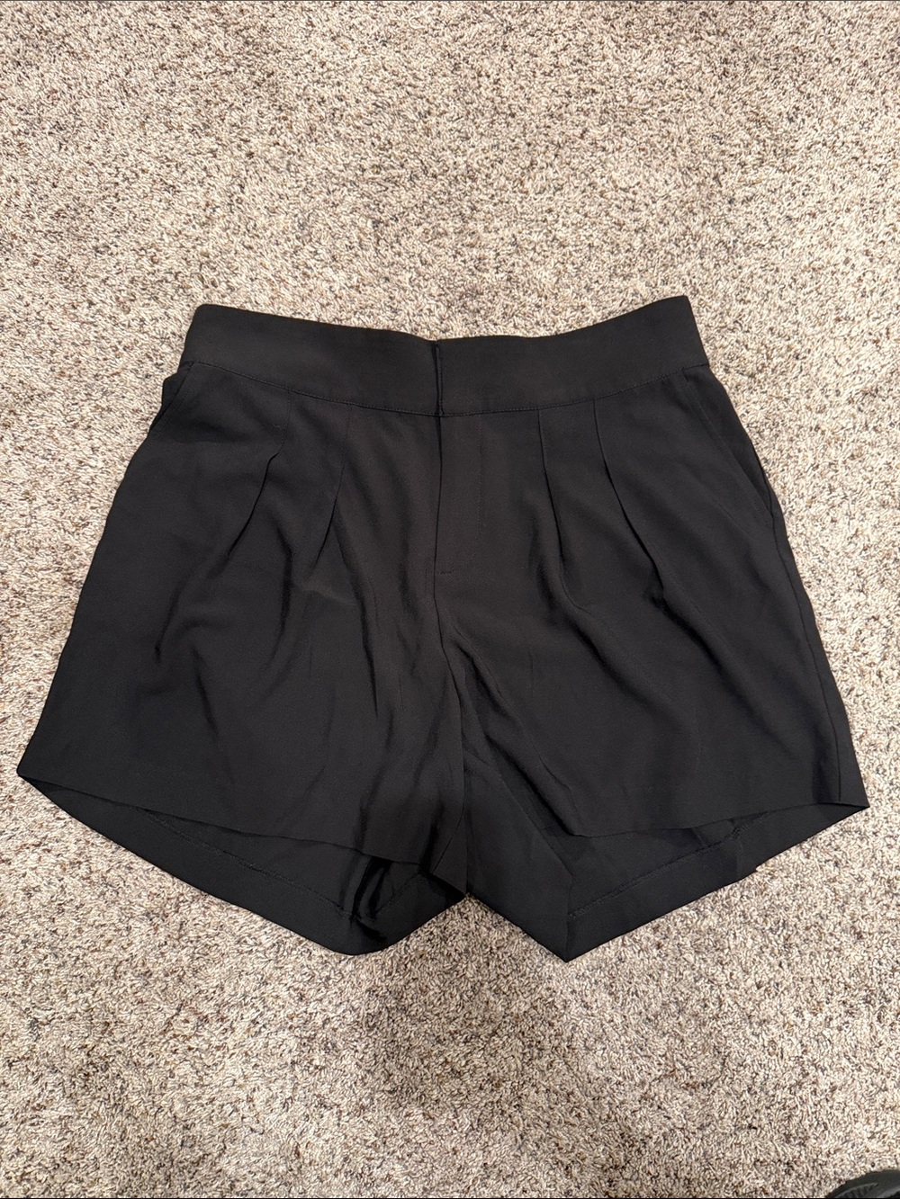 Torrid Black High-Waist Wide Leg Pleated Dress Shorts